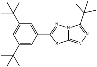 3-tert-butyl-6-(3,5-ditert-butylphenyl)[1,2,4]triazolo[3,4-b][1,3,4]thiadiazole Struktur