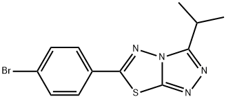 6-(4-bromophenyl)-3-isopropyl[1,2,4]triazolo[3,4-b][1,3,4]thiadiazole Struktur