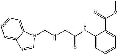 methyl 2-({[(1H-benzimidazol-1-ylmethyl)amino]acetyl}amino)benzoate Struktur