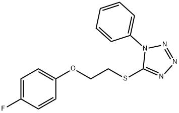 5-{[2-(4-fluorophenoxy)ethyl]sulfanyl}-1-phenyl-1H-tetraazole Struktur