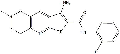 3-amino-N-(2-fluorophenyl)-6-methyl-5,6,7,8-tetrahydrothieno[2,3-b][1,6]naphthyridine-2-carboxamide Struktur