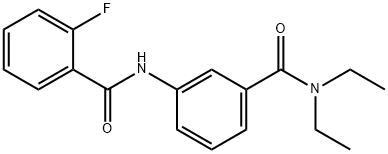 N-{3-[(diethylamino)carbonyl]phenyl}-2-fluorobenzamide Struktur