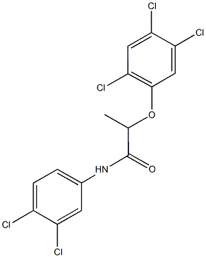 N-(3,4-dichlorophenyl)-2-(2,4,5-trichlorophenoxy)propanamide Struktur