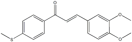 3-(3,4-dimethoxyphenyl)-1-[4-(methylsulfanyl)phenyl]-2-propen-1-one Struktur