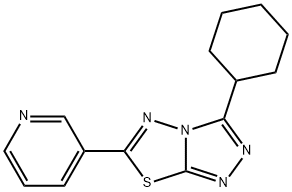 3-cyclohexyl-6-(3-pyridinyl)[1,2,4]triazolo[3,4-b][1,3,4]thiadiazole Struktur