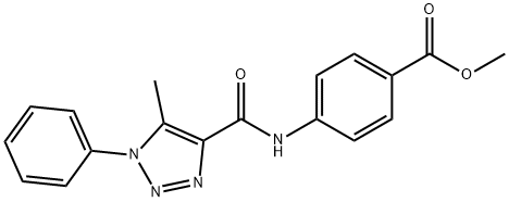 methyl 4-{[(5-methyl-1-phenyl-1H-1,2,3-triazol-4-yl)carbonyl]amino}benzoate Struktur