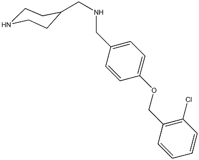 N-{4-[(2-chlorobenzyl)oxy]benzyl}-N-(4-piperidinylmethyl)amine Struktur