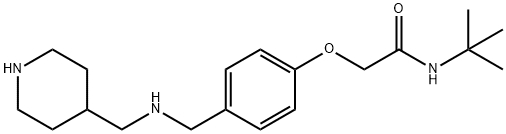 N-(tert-butyl)-2-(4-{[(4-piperidinylmethyl)amino]methyl}phenoxy)acetamide Struktur