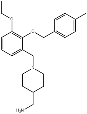 N-{3-ethoxy-2-[(4-methylbenzyl)oxy]benzyl}-N-(4-piperidinylmethyl)amine Struktur