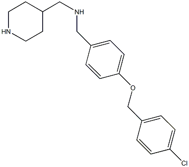 N-{4-[(4-chlorobenzyl)oxy]benzyl}-N-(4-piperidinylmethyl)amine Struktur