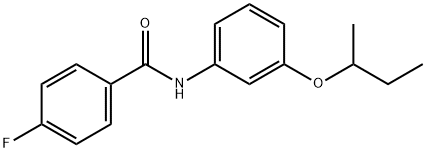 N-[3-(sec-butoxy)phenyl]-4-fluorobenzamide Struktur