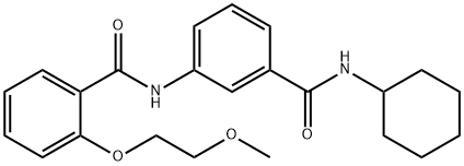 N-{3-[(cyclohexylamino)carbonyl]phenyl}-2-(2-methoxyethoxy)benzamide Struktur