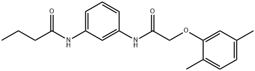 N-(3-{[2-(2,5-dimethylphenoxy)acetyl]amino}phenyl)butanamide Struktur