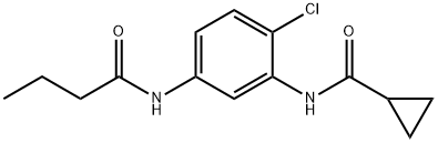 N-[5-(butyrylamino)-2-chlorophenyl]cyclopropanecarboxamide Struktur