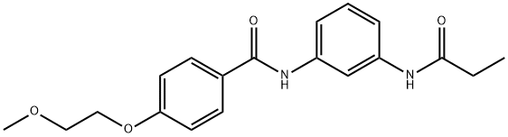 4-(2-methoxyethoxy)-N-[3-(propionylamino)phenyl]benzamide Struktur