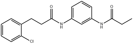 3-(2-chlorophenyl)-N-[3-(propionylamino)phenyl]propanamide Struktur