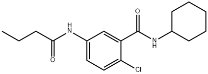 5-(butyrylamino)-2-chloro-N-cyclohexylbenzamide Struktur