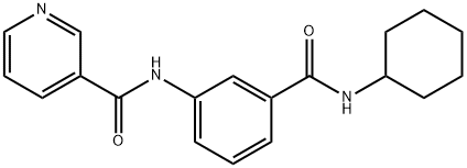 N-{3-[(cyclohexylamino)carbonyl]phenyl}nicotinamide Struktur