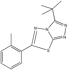 3-tert-butyl-6-(2-methylphenyl)[1,2,4]triazolo[3,4-b][1,3,4]thiadiazole Struktur