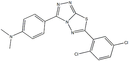 4-[6-(2,5-dichlorophenyl)[1,2,4]triazolo[3,4-b][1,3,4]thiadiazol-3-yl]-N,N-dimethylaniline Struktur