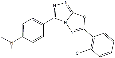 N-{4-[6-(2-chlorophenyl)[1,2,4]triazolo[3,4-b][1,3,4]thiadiazol-3-yl]phenyl}-N,N-dimethylamine Struktur