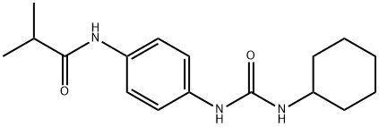 N-(4-{[(cyclohexylamino)carbonyl]amino}phenyl)-2-methylpropanamide Struktur