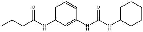 N-(3-{[(cyclohexylamino)carbonyl]amino}phenyl)butanamide Struktur