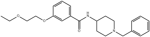 N-(1-benzyl-4-piperidinyl)-3-(2-ethoxyethoxy)benzamide Struktur