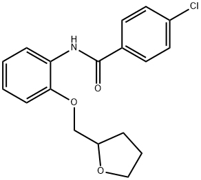 4-chloro-N-[2-(tetrahydro-2-furanylmethoxy)phenyl]benzamide Struktur