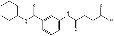 4-{3-[(cyclohexylamino)carbonyl]anilino}-4-oxobutanoic acid Struktur