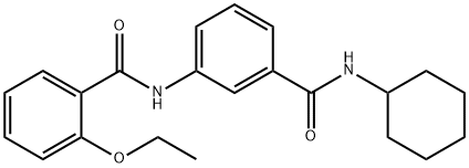 N-{3-[(cyclohexylamino)carbonyl]phenyl}-2-ethoxybenzamide Struktur