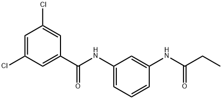 3,5-dichloro-N-[3-(propionylamino)phenyl]benzamide Struktur