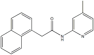 N-(4-methyl-2-pyridinyl)-2-(1-naphthyl)acetamide Struktur