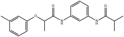 2-methyl-N-(3-{[2-(3-methylphenoxy)propanoyl]amino}phenyl)propanamide Struktur