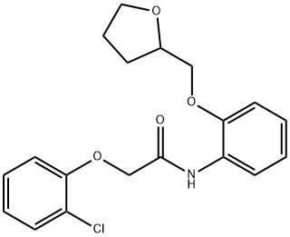 2-(2-chlorophenoxy)-N-[2-(tetrahydro-2-furanylmethoxy)phenyl]acetamide Struktur