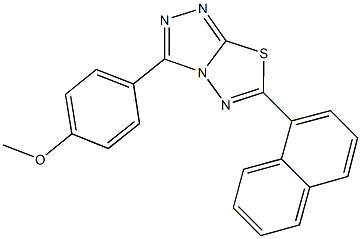 methyl 4-[6-(1-naphthyl)[1,2,4]triazolo[3,4-b][1,3,4]thiadiazol-3-yl]phenyl ether Struktur