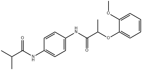 N-[4-(isobutyrylamino)phenyl]-2-(2-methoxyphenoxy)propanamide Struktur