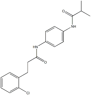 N-(4-{[3-(2-chlorophenyl)propanoyl]amino}phenyl)-2-methylpropanamide Struktur