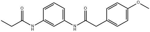 N-(3-{[2-(4-methoxyphenyl)acetyl]amino}phenyl)propanamide Struktur