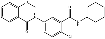 2-chloro-N-cyclohexyl-5-[(2-methoxybenzoyl)amino]benzamide Struktur