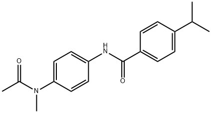 N-{4-[acetyl(methyl)amino]phenyl}-4-isopropylbenzamide Struktur