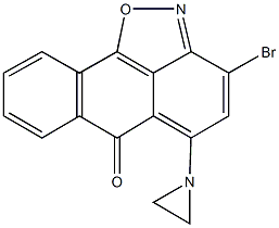 5-(1-aziridinyl)-3-bromo-6H-anthra[1,9-cd]isoxazol-6-one Struktur