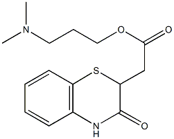 3-(dimethylamino)propyl (3-oxo-3,4-dihydro-2H-1,4-benzothiazin-2-yl)acetate Struktur