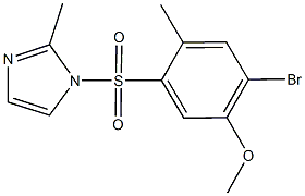 2-bromo-4-methyl-5-[(2-methyl-1H-imidazol-1-yl)sulfonyl]phenyl methyl ether Struktur