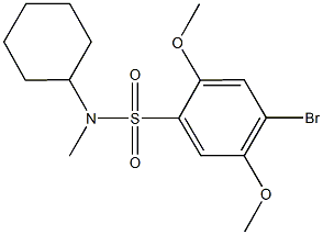 4-bromo-N-cyclohexyl-2,5-dimethoxy-N-methylbenzenesulfonamide Struktur