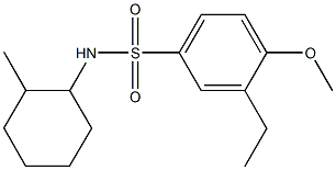 3-ethyl-4-methoxy-N-(2-methylcyclohexyl)benzenesulfonamide Struktur