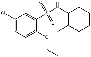 5-chloro-2-ethoxy-N-(2-methylcyclohexyl)benzenesulfonamide Struktur