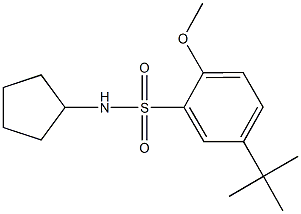 5-tert-butyl-N-cyclopentyl-2-methoxybenzenesulfonamide Struktur