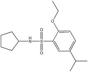 N-cyclopentyl-2-ethoxy-5-isopropylbenzenesulfonamide Struktur