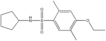 N-cyclopentyl-4-ethoxy-2,5-dimethylbenzenesulfonamide Struktur